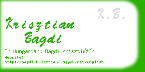 krisztian bagdi business card